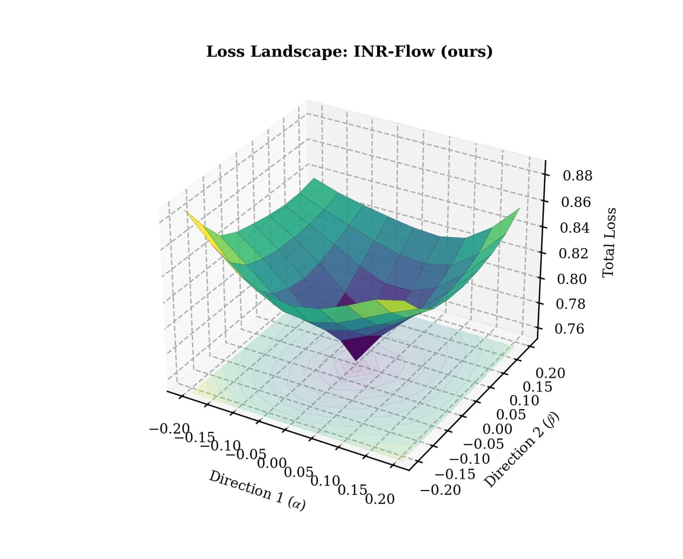 Loss landscape surface