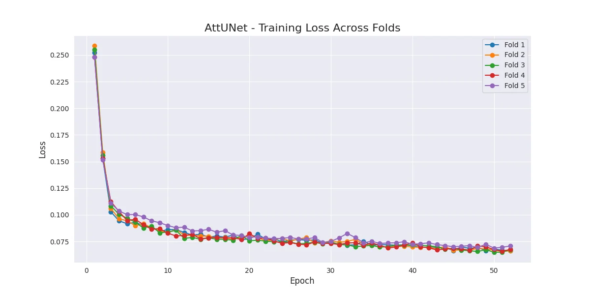 Attention U-Net training loss curves